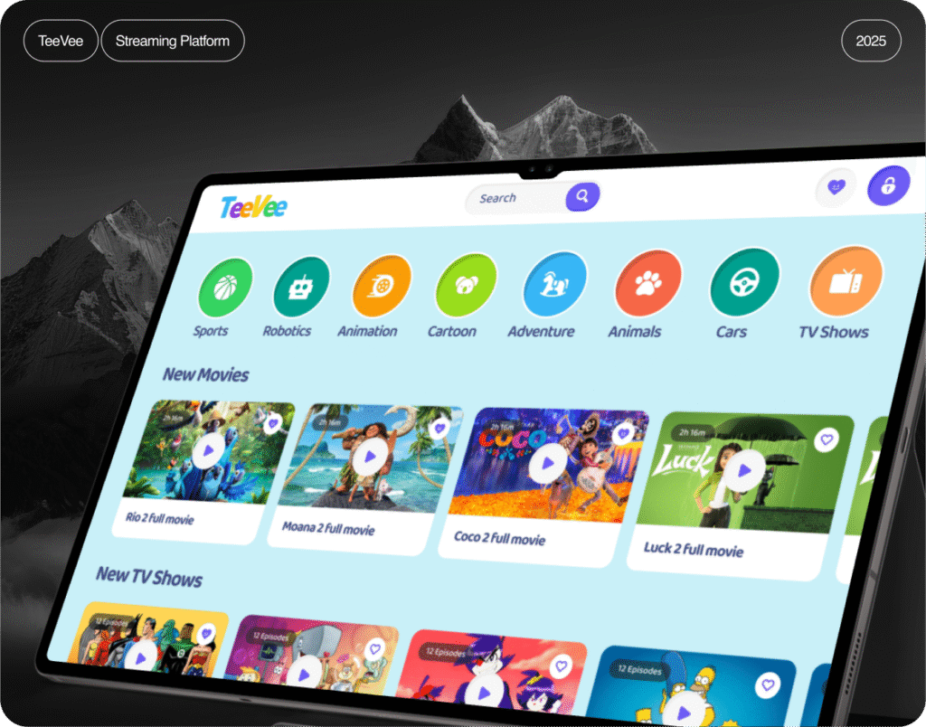 TeeVee kids streaming app