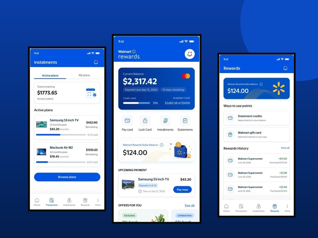 Walmart Mastercard App concept