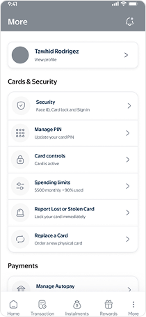 Rewards wireframe
